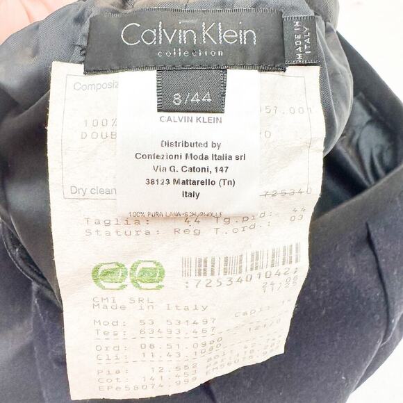 Calvin Klein Collection Wool Charcoal Pencil Skirt Size 8 / 44 - Picture 3 of 7